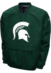 Mens Green Michigan State Spartans Big Logo Windshell Pullover Jackets