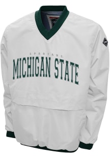 Mens White Michigan State Spartans Members Windshell Pullover Jackets