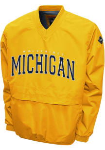 Michigan Wolverines Mens Gold Members Windshell Pullover Jackets