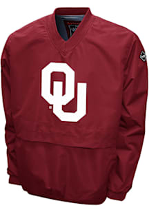 Oklahoma Sooners Mens Crimson Big Logo Windshell Pullover Jackets