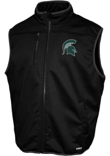 Mens Black Michigan State Spartans FC Softshell Vest