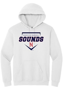 Summit Sportswear Nashville Sounds Mens White Homeplate Long Sleeve Hoodie