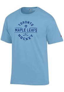 Champion Toronto Maple Leafs Light Blue Round Font Graphic Jersey Short Sleeve T Shirt