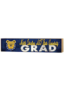 KH Sports Fan North Carolina A&T State University Grad graduation graphic Sign - Blue