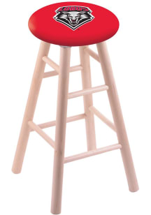 New Mexico Lobos Round Cushion Maple Pub Stool - Brown