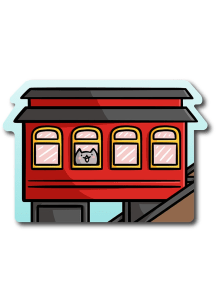 Pittsburgh Incline Stickers - Red