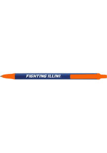 Navy Blue Illinois Fighting Illini Bic Click Stick Pen Set
