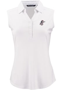 Cutter and Buck Cincinnati Reds Womens White Cooperstown  Forge Eco Polo Shirt
