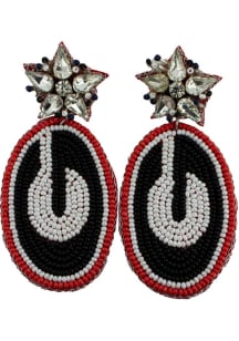Georgia Bulldogs rhinestone Womens Earrings