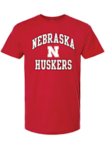 Summit Sportswear Nebraska Cornhuskers Red Football Number One Graphic Short Sleeve T Shirt