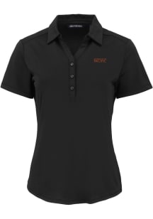 Cutter and Buck Pacific Tigers Womens Black Forge Eco Polo Short Sleeve Polo Shirt