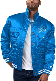 Starter Detroit Lions Mens Blue Levi's Jacket Medium Weight Jacket