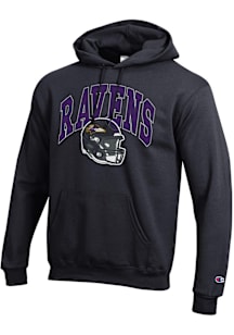 Champion Baltimore Ravens Mens Black Arch Helmet Long Sleeve Hoodie