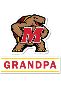 Red Maryland Terrapins 3 Inch Grandpa Decal