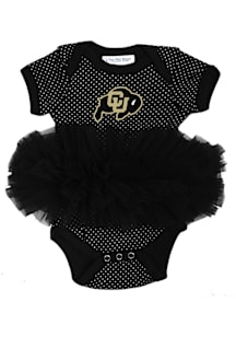 Colorado Buffaloes Baby Black Tutu Short Sleeve One Piece