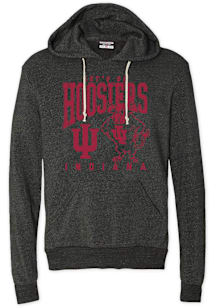 Indiana Hoosiers Mens Black Let's Go Hoosiers Vault Bison Fashion Hood
