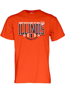 Blue 84 Illinois Fighting Illini Orange 2025 Music City Bowl Short Sleeve T Shirt