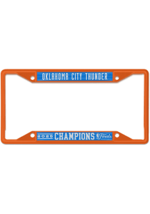 Oklahoma City Thunder 2025 NBA Finals Champions Colored License Plate Frame - Orange