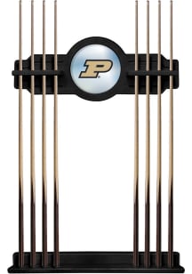 Black Purdue Boilermakers Solid Wood Cue Rack Pool Table