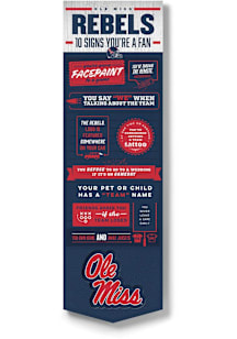 Ole Miss Rebels Wall Art Sign - Navy Blue