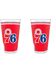 Philadelphia 76ers 2pc Set Pint Glass - White
