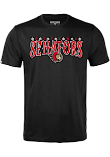 Levelwear Ottawa Senators Black Richmond Snowflakes Short Sleeve T Shirt
