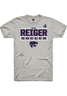 Alix Regier Rally Mens Graphite K-State Wildcats NIL Stacked Box Player Crew