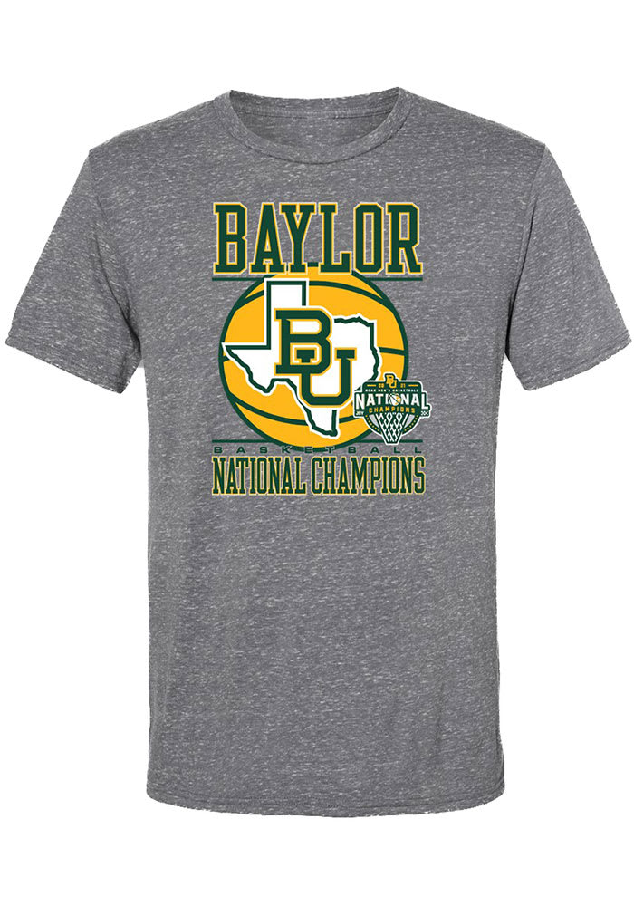 Baylor Bears Grey 2021 National Champions Short Sleeve Fashion T Shirt