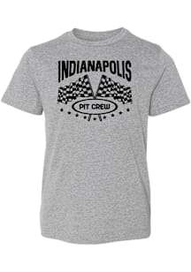 Summit Sportswear Indianapolis Youth Grey Pit Crew Short Sleeve T-Shirt