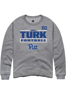 Shep Turk Rally Mens Graphite Pitt Panthers NIL Stacked Box Player Crew