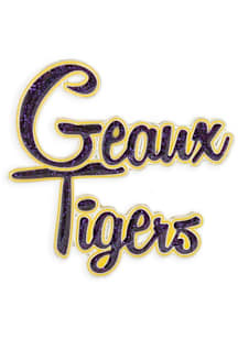 LSU Tigers Souvenir Slogan Crystal Pin - Gold