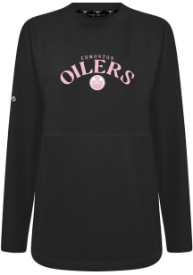 Levelwear Edmonton Oilers Womens Black Beaudry Arched Crew Sweatshirt