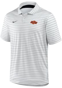 Nike Oklahoma State Cowboys Mens White Tour Stripe Short Sleeve Polo