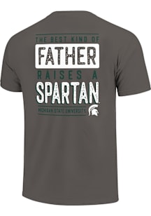 Michigan State Spartans Grey Best Kind Of Father Short Sleeve T Shirt