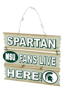 Michigan State Spartans Hanging Sign - Green