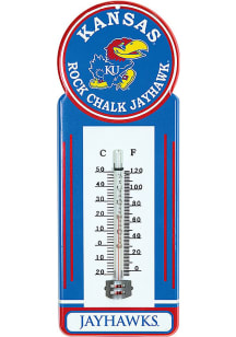 Kansas Jayhawks Metal Thermometer Weather Tool