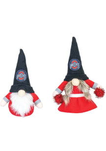 Red Ohio State Buckeyes Gnome Ornament