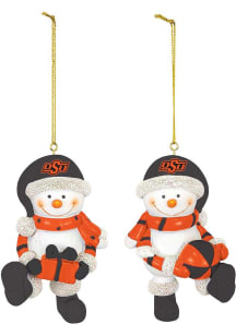 Oklahoma State Cowboys Snowman Designed Ornament