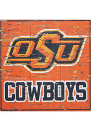 Oklahoma State Cowboys Distressed Wood Sign