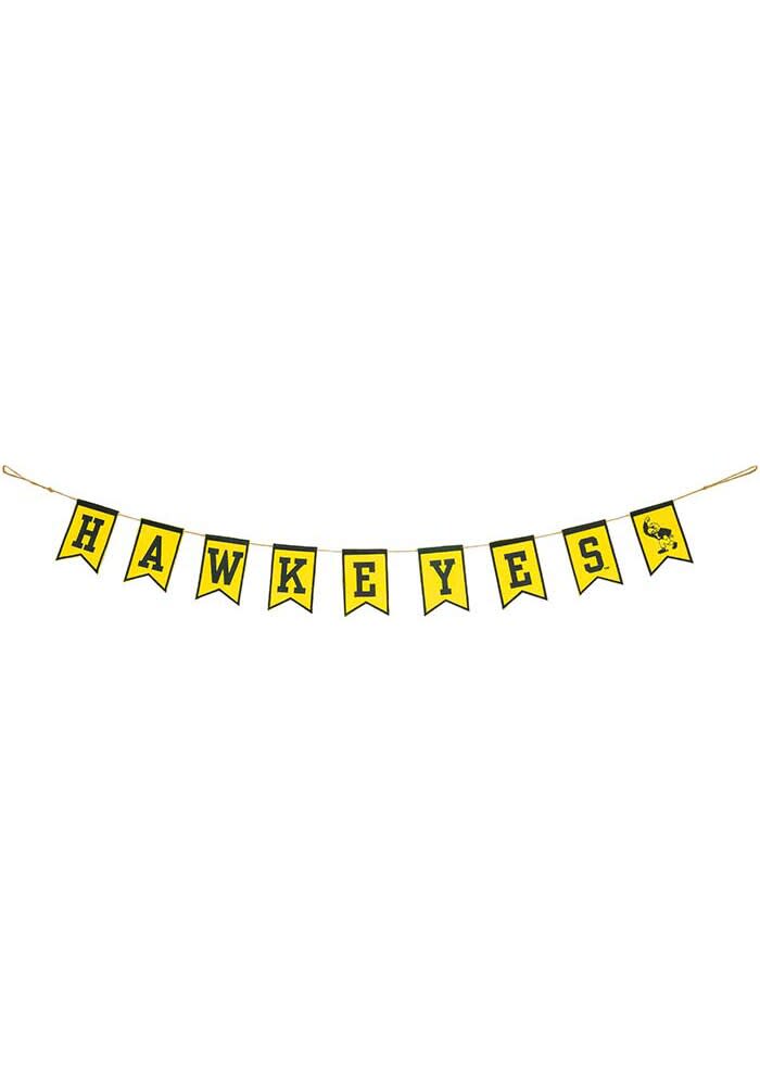 Iowa Hawkeyes Fabric Tailgate Streamers