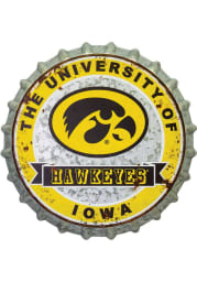 Iowa Hawkeyes Distressed Bottle Cap Sign