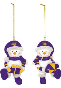 Northern Iowa Panthers Resin Snowman Ornament