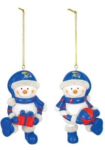 Kansas Jayhawks Resin Snowman Ornament