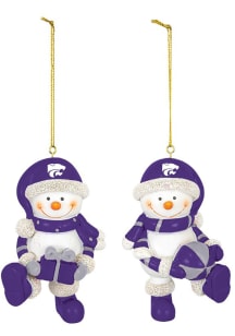 K-State Wildcats Resin Snowman Ornament