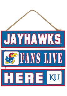 Kansas Jayhawks Hanging Sign Sign - Blue