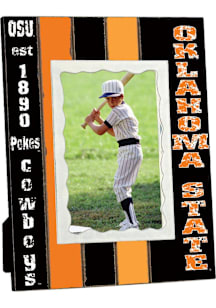 Oklahoma State Cowboys Stripped Picture Frame - Orange