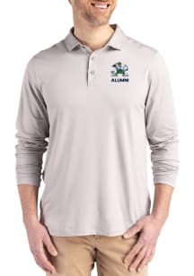 Cutter and Buck Notre Dame Fighting Irish Mens Grey Alumni Coastline Long Sleeve Polo Shirt