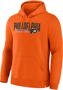 Philadelphia Flyers Mens Orange Net Minder Long Sleeve Hoodie