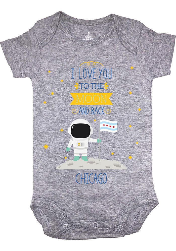 Chicago Grey Baby To the Moon and Back Short Sleeve One Piece