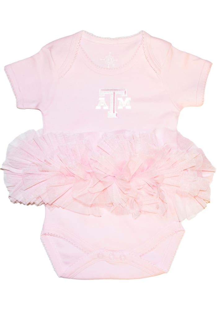 Texas A&M Aggies Baby Pink Tutu Short Sleeve One Piece